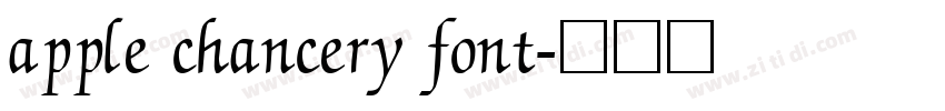 apple chancery font字体转换